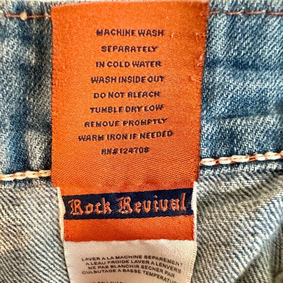 Rock Revival Jeans Size 42 Inseam 31 inches John Straight - Picture 11 of 11